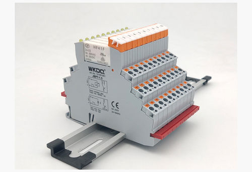 Modul Relai Blok Terminal untuk Antarmuka PLC DIN Rail Mounted Push in Connection