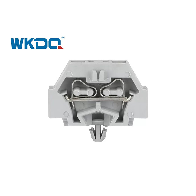 260-301B Spring Type Terminal Block Connector Snap In Mounting Screwless 2 Conductor Time Saving Kualitas Tinggi Warna Abu-abu