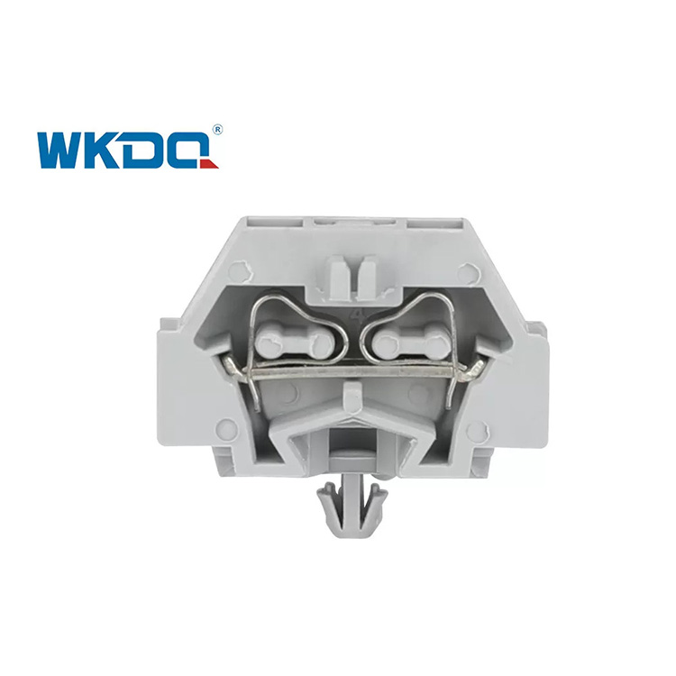 260-301B Spring Type Terminal Block Connector Snap In Mounting Screwless 2 Conductor Time Saving Kualitas Tinggi Warna Abu-abu