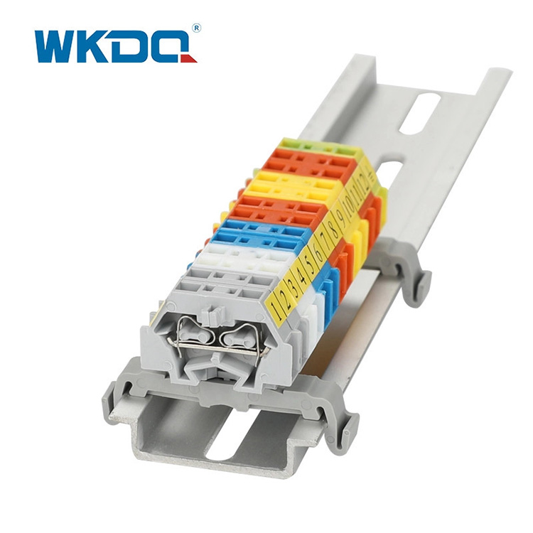 261-301B Strip Spring Clamp Terminal Block Connectors Mini Rail Dengan Mounting Carrier Standard Kualitas Tinggi