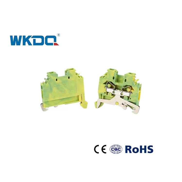 281-107 Universal Electrical Spring Type Terminal Block Connector 4mm Standar Tahan Getaran Warna Hijau