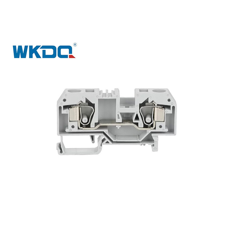 284-901 Pakan Melalui Spring Clamp Terminal Block Connector, Spring Cage Connection Untuk 35mm Din Mounted Grey Nylon PA66