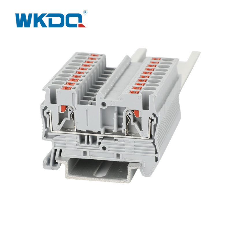 Konektor Blok Terminal Dorong Terpasang Din Rel 800V 31A