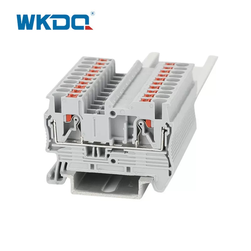 800V 31A Din Rail Mounted Dorong Konektor Blok Terminal