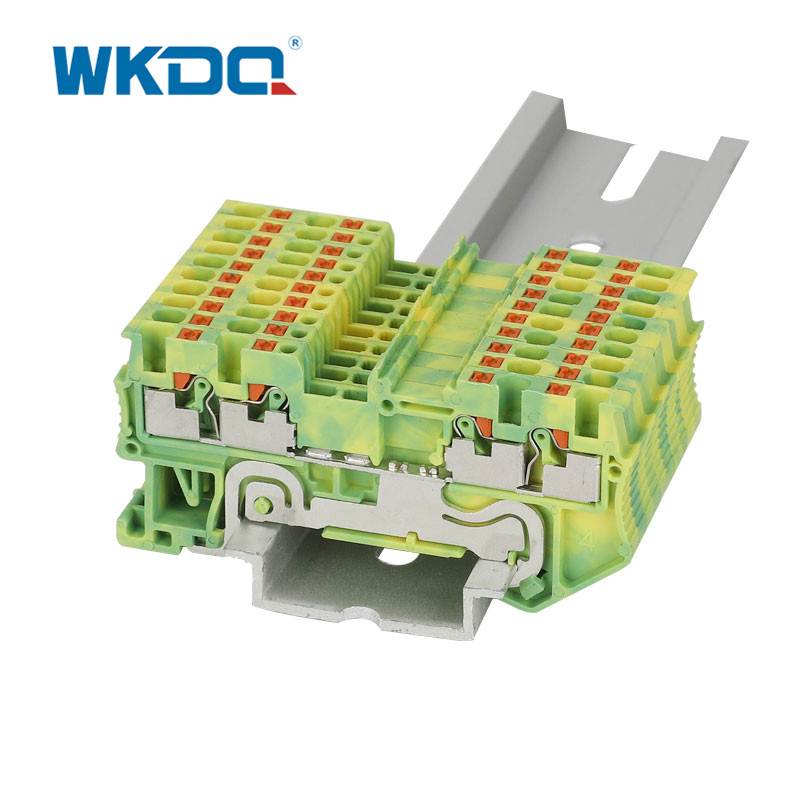 Konektor Blok Terminal Listrik Din Rail Nyaman Dipasang Dengan Umur Panjang