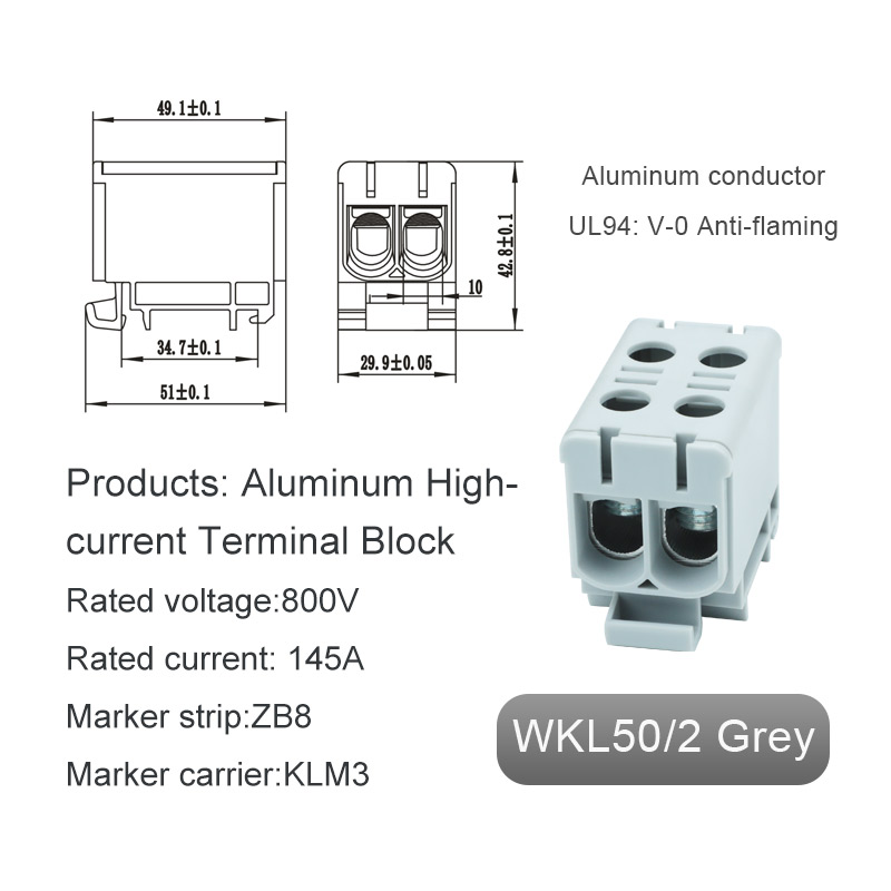 Blok Terminal Aluminium Entri Ganda