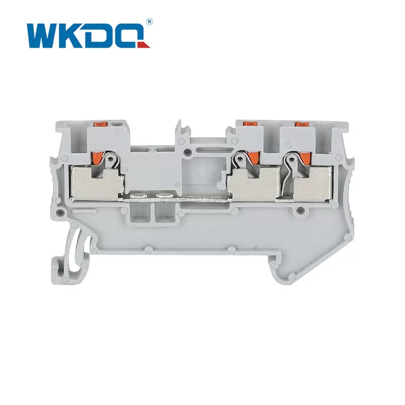 Pakan Melalui Kawat Terminal Listrik Blok 1.5mm 1 Input 2 Output Push In Terminal