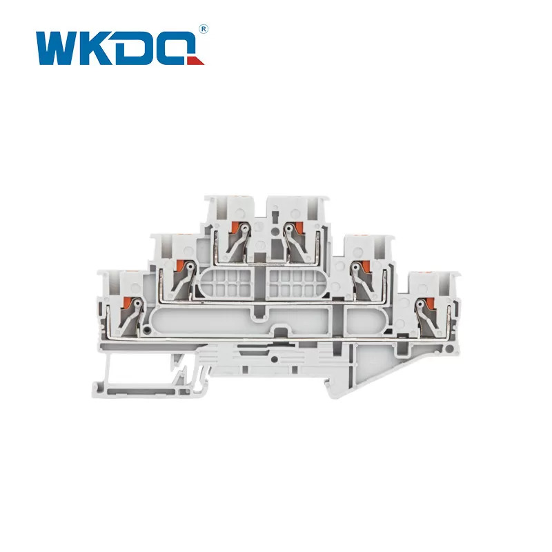 JPT2.5-3L Blok Terminal Dorong Tiga Tingkat Din Rail Mounted Terminal Block