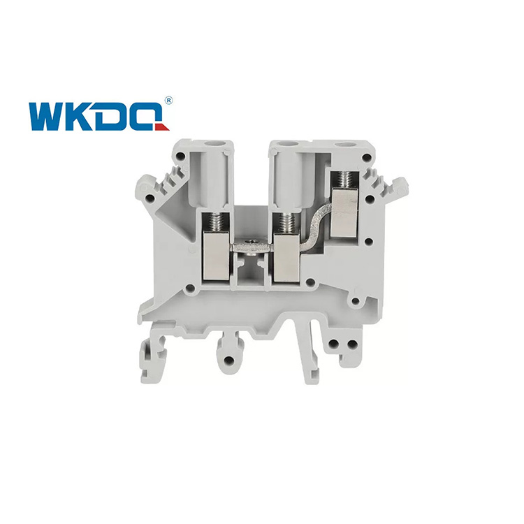 JUK 3 TWIN Screw Insulated Terminal Block Connector Sambungan Kabel Bawah Datar Dipasang Di Trek