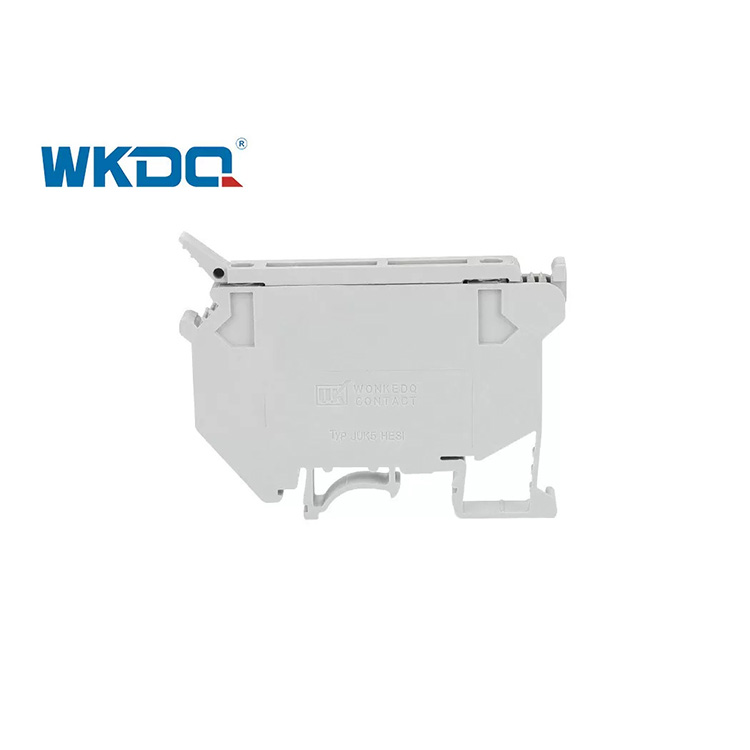 JUK 5-HESI Screw Terminal Block Connector Uk Series Rail Type Warna Abu-Abu Dan Hitam