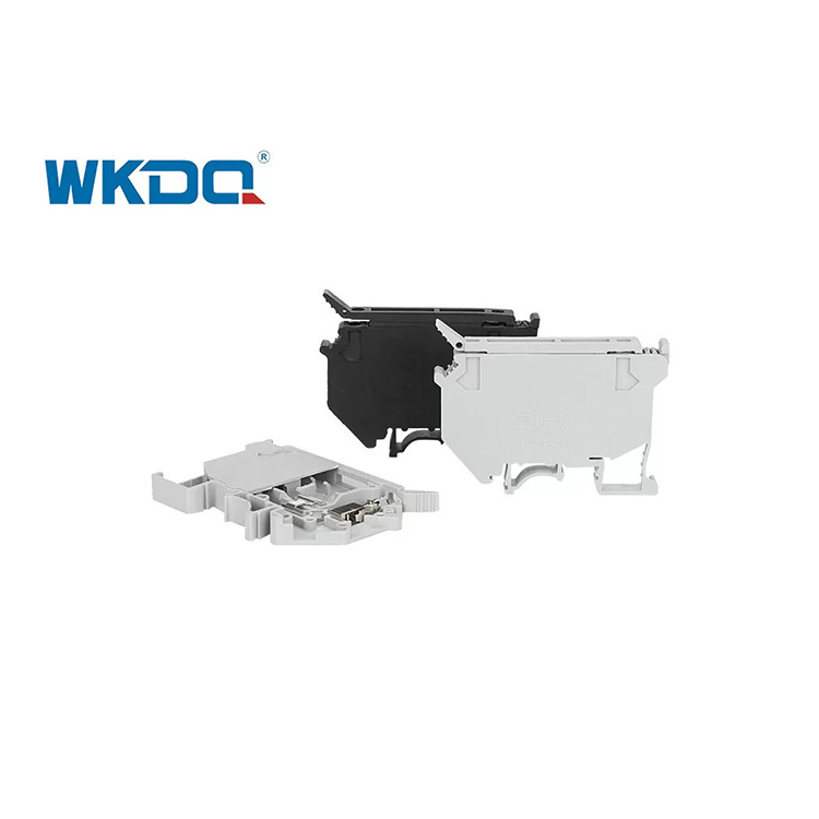 JUK 5-HESI Screw Terminal Block Connector Uk Series Rail Type Warna Abu-Abu Dan Hitam