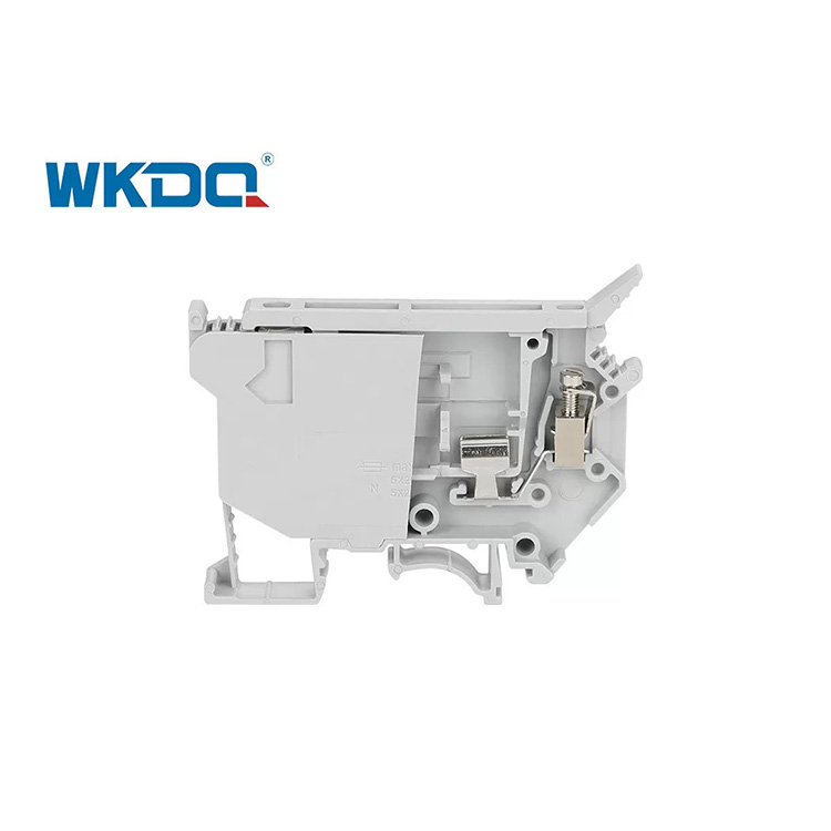 JUK 5-HESI Screw Terminal Block Connector Uk Series Rail Type Warna Abu-Abu Dan Hitam