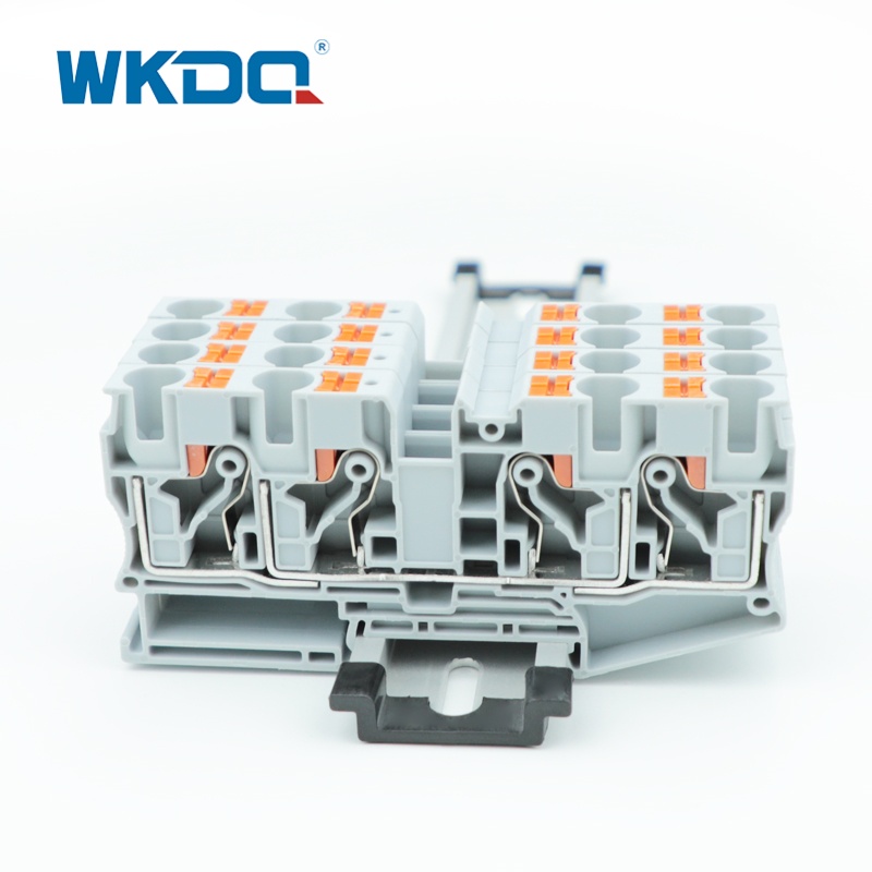 PT10-Qu Double Entry Push di Blok Terminal SCREWLESS