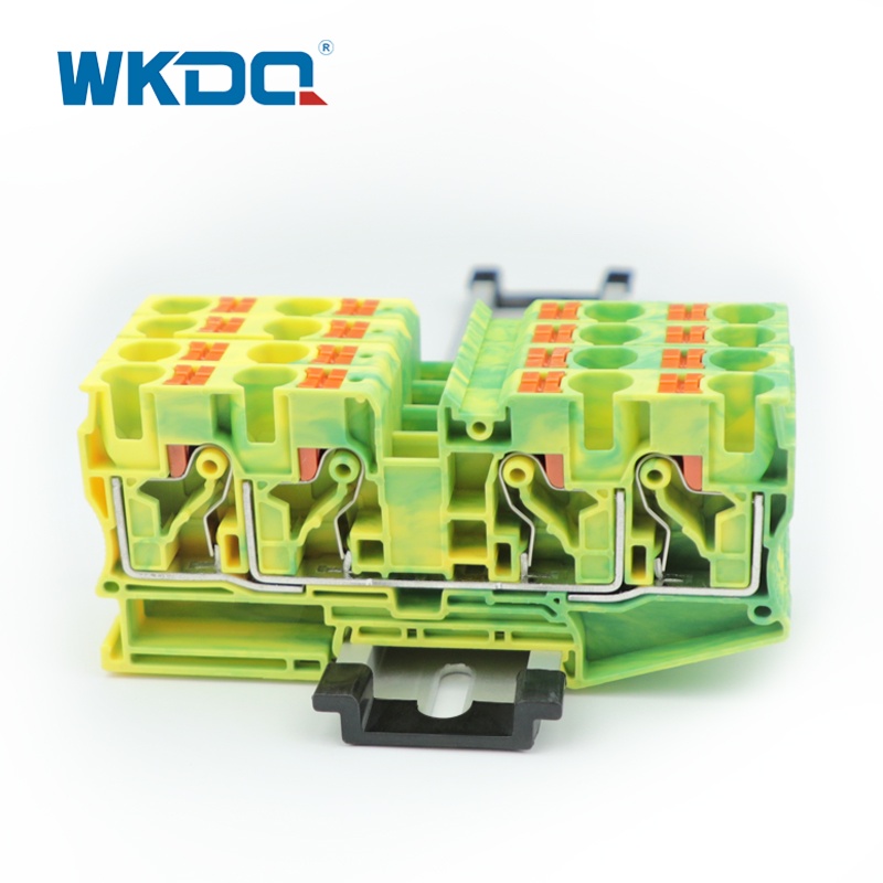 PT10-QU-PE Double Entry Push di Blok Terminal Ground Tanpa Sekrup