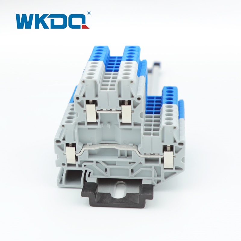 UTTB2.5 2.5mm2 DIN Rel rail level ganda blok terminal sekrup