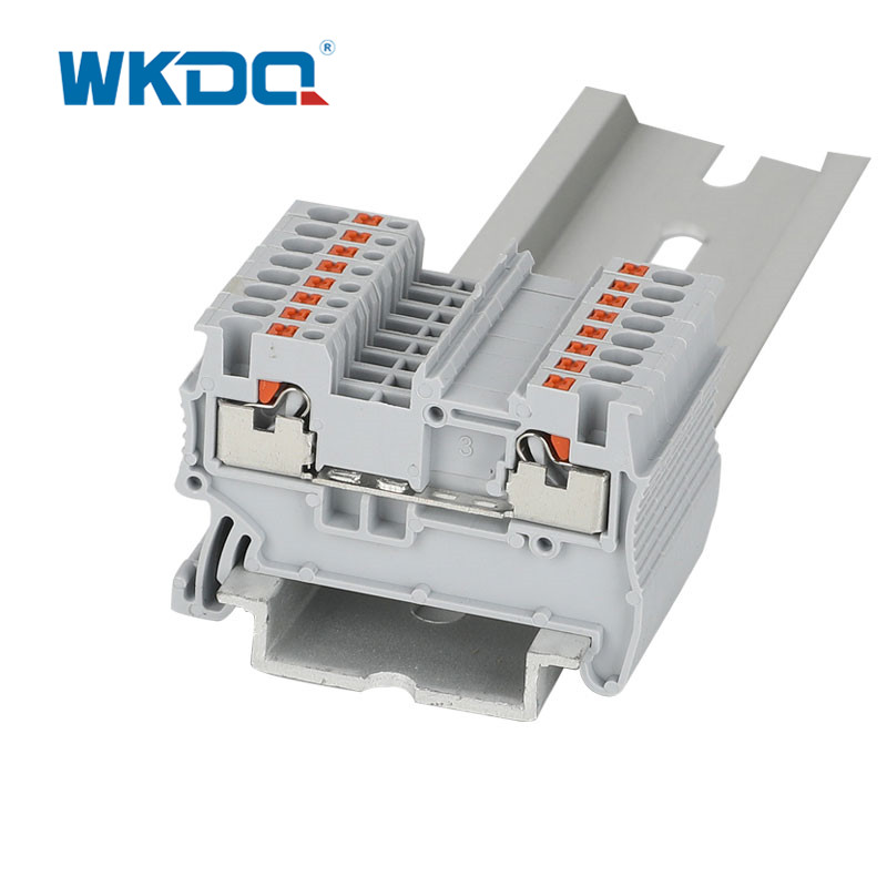 Pakan Putih Melalui Kawat Dorong Di Blok Terminal Tipe 1.5mm Dengan Ketebalan 3.5